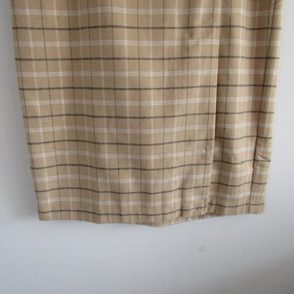 Jessica London Flannel Plaid Midi Skirt 22W Cream Winter Classic Cozy Cabincore - Picture 3 of 11